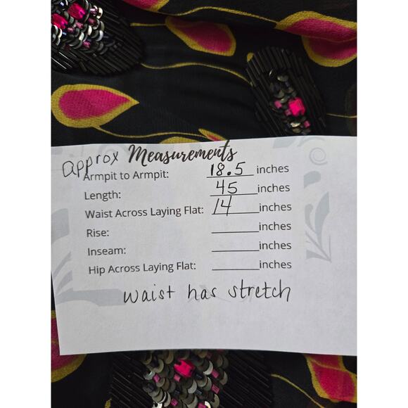 Diane von Furstenberg Silk Beaded Midi Dress – Size 8 – Black Multicolor - Picture 11 of 11